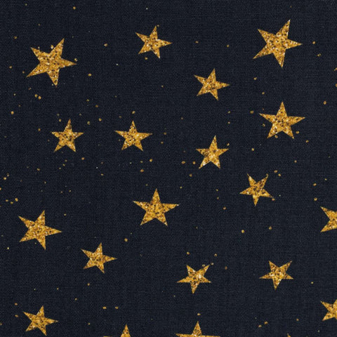 Baumwolle Stars black