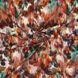 Viskose Flower Glitch Poplin Stretch