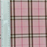 Baumwolle rosa braun kariert