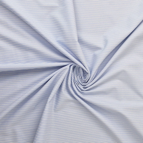 Baumwolle gestreift weiß / blau