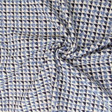 Strick blau beige gemustert