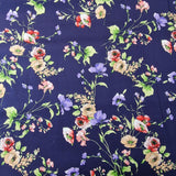 Baumwoll Satin Print Navy