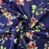Baumwoll Satin Print Navy