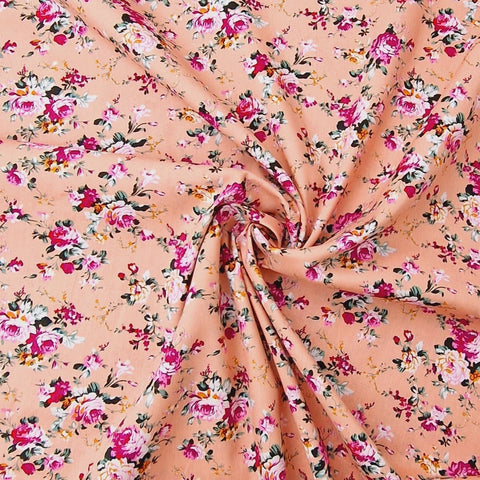 Baumwolle pink flowers