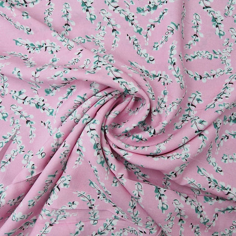 Baumwolle rosa mit Ranken