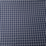 Baumwolle Popeline dunkelblau mit weißen Karos