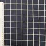 Baumwolle Popeline dunkelblau mit weißen Karos