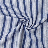 Viskose Leinen stripes blue