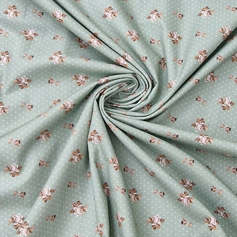 Baumwolle green Flowers