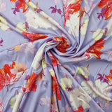 Cottage Flower stretch Satin flieder