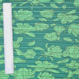 Plissee Jersey Green Flower