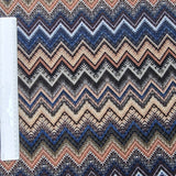 Nylon Mesh Zigzag Navy Taupe