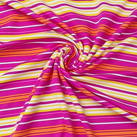 Lycra Badeanzugstoff pink stripes