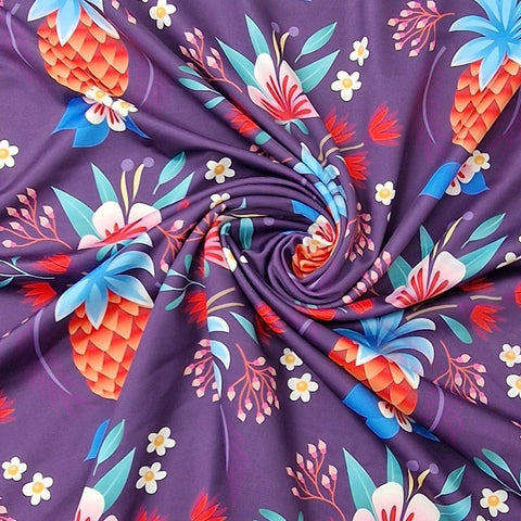 Lycra Badeanzugstoff Ananas