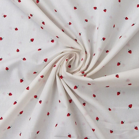 Baumwolle Poplin Erdebeeren