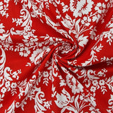 Baumwolle Poplin rote Ranken