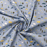 Baumwolle Cars dusty blue