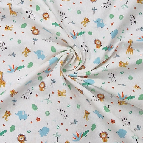 Baumwolle Poplin Animal Zoo