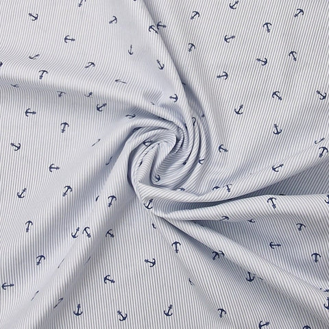 Baumwolle Poplin Anchor blue