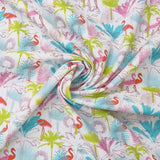Baumwolle Palmen und Flamingo