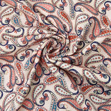Baumwolle cream paisley