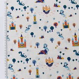 Baumwolle Dragon & Castle White