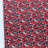 Baumwolle satin Mohn schwz