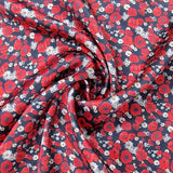 Baumwolle satin Mohn schwz