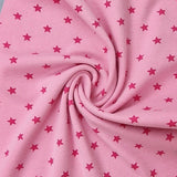 Baumwoll Bündchen rosa Sterne