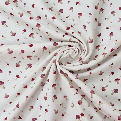 Baumwolle Poplin Willow Pilze