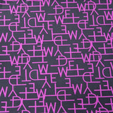 Punta soft print LETTERS lila