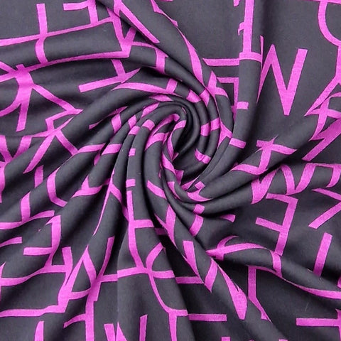 Punta soft print LETTERS lila