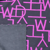 Punta soft print LETTERS lila