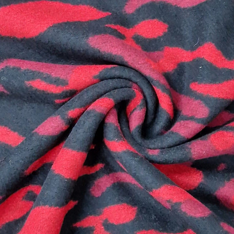 Jacquard Wolle rot/schwarz