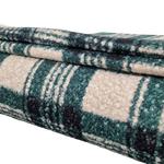 Boucle / Mantelstoff grün / schwarz