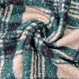 Boucle / Mantelstoff grün / schwarz