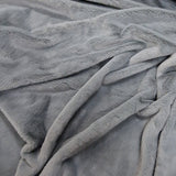 Fellimitat Plüsch Kurzhaar grau