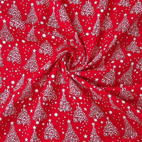 Baumwolle rot Weihnachtsbäume