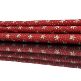 Baumwolle Poplin rote Sterne