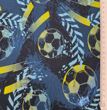 Jersey blaugrün mit Fußbällen