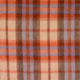 Mantelstoff / Mantelflausch karo lila orange