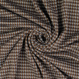 Strick Hahnentritt braun-blau