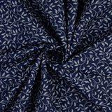 Baumwolle Cretonne Ranken dunkelblau