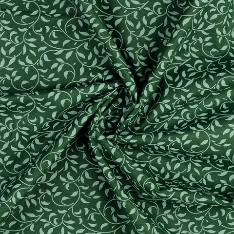 Baumwolle Cretonne Ranken grün