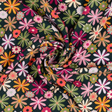 Viskose Retro Flower