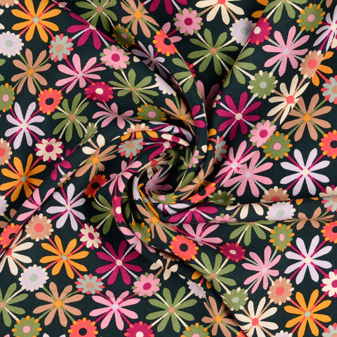 Viskose Retro Flower