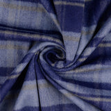 Mantelstoff / Mantelflausch karo blau