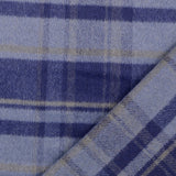 Mantelstoff / Mantelflausch karo blau