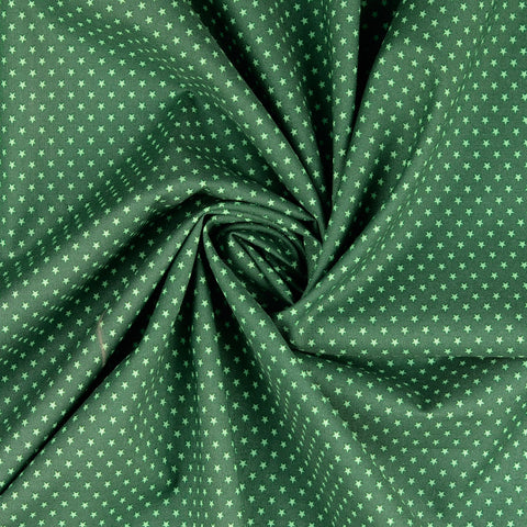 Baumwolle Weihnachtssterne grün