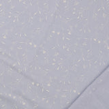 Modestoff Hellblau gestreift mit Blumen